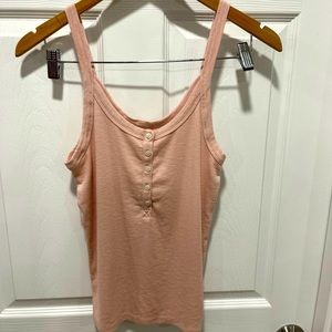 Aerie No BS Henley Tank Top in Ballet Pink